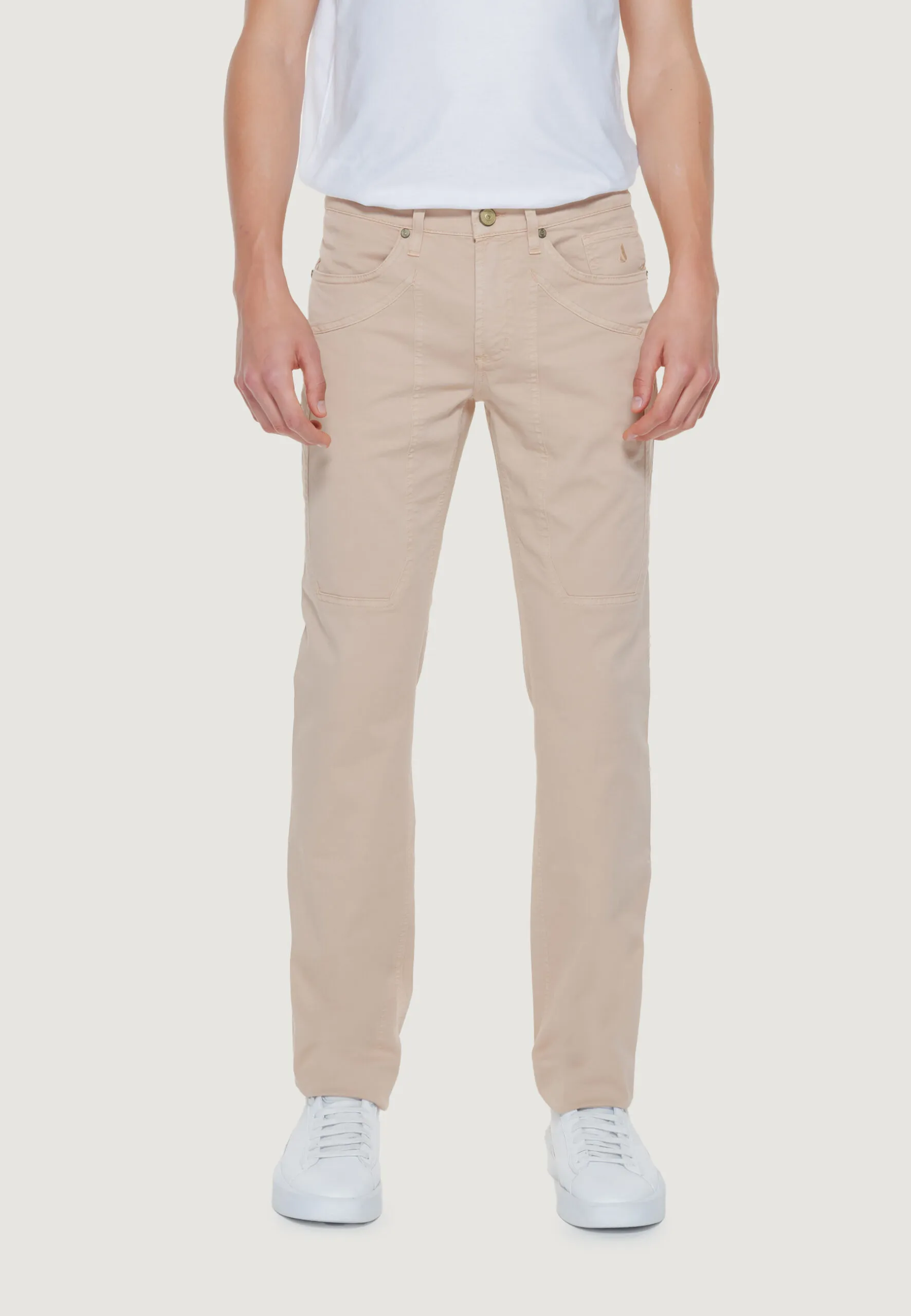 Pantaloni slim Jeckerson JOHN 5 Beige