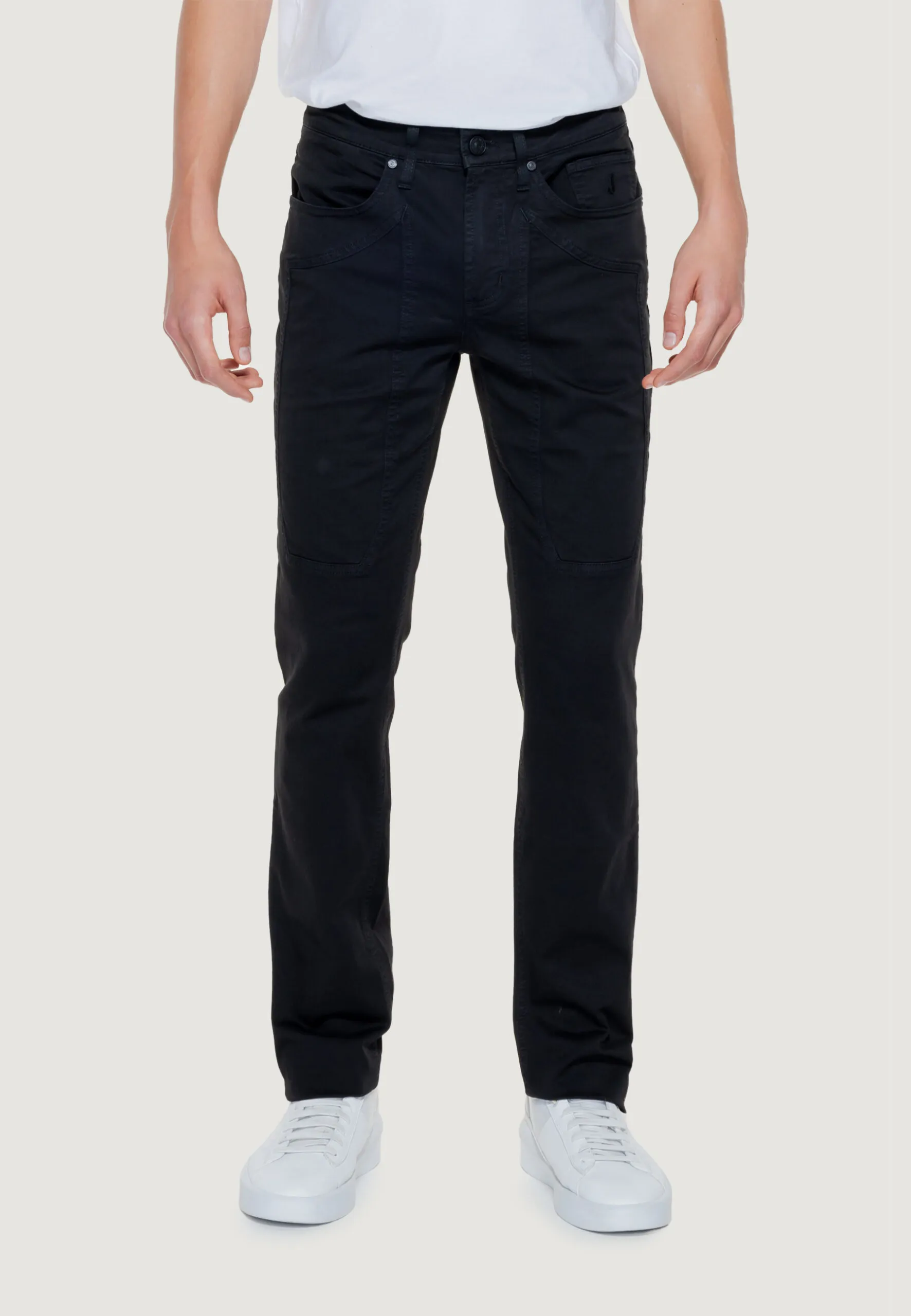 Pantaloni slim Jeckerson john 5 Nero