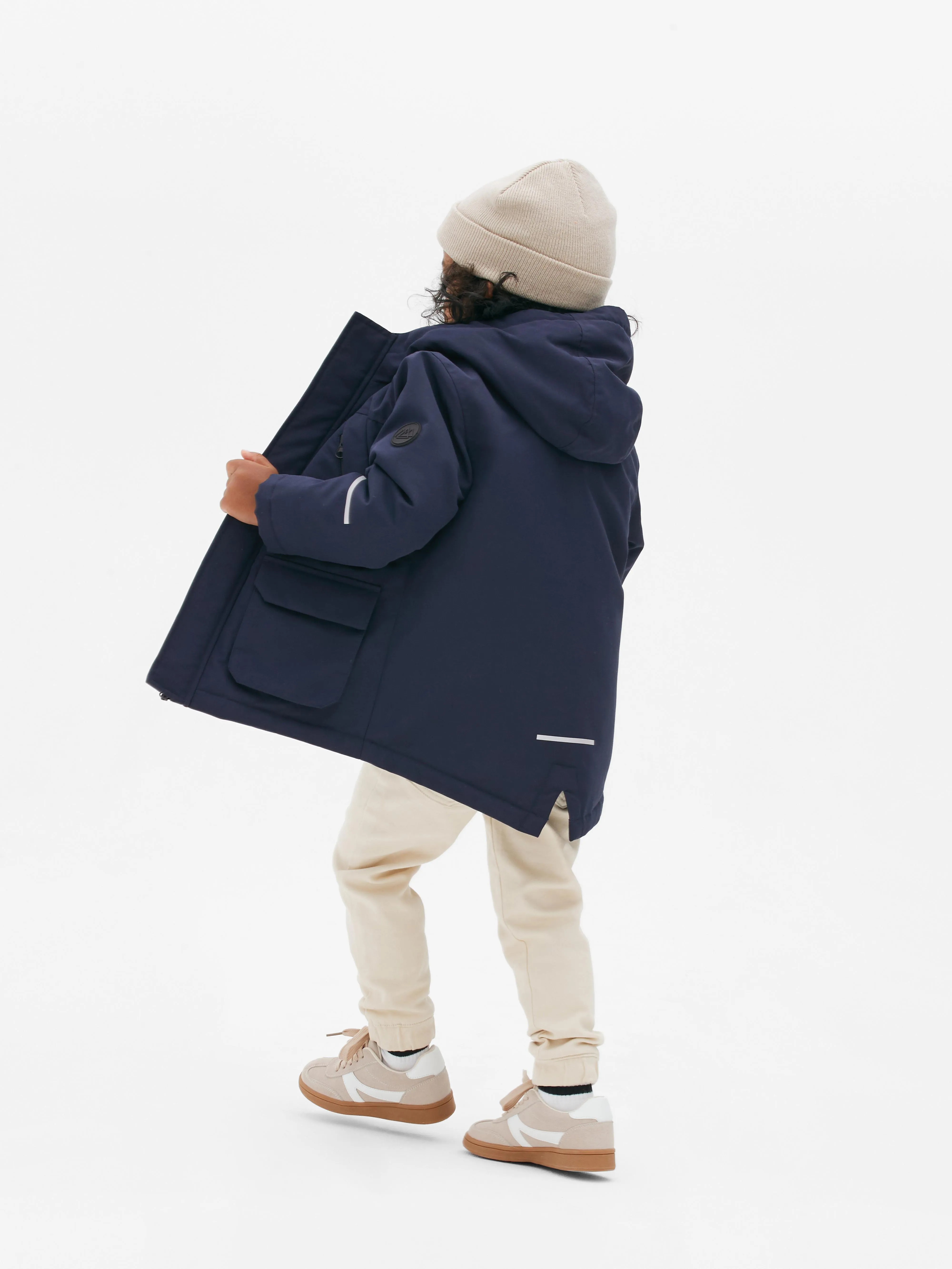 Parka con quattro tasche e cappuccio