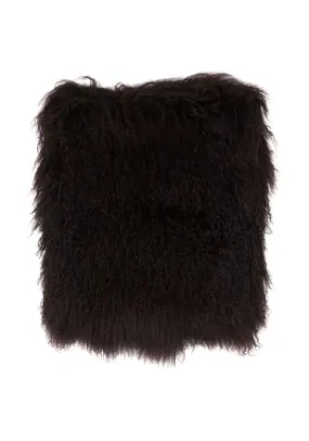 Sciarpa in shearling ragna in marrone - donna