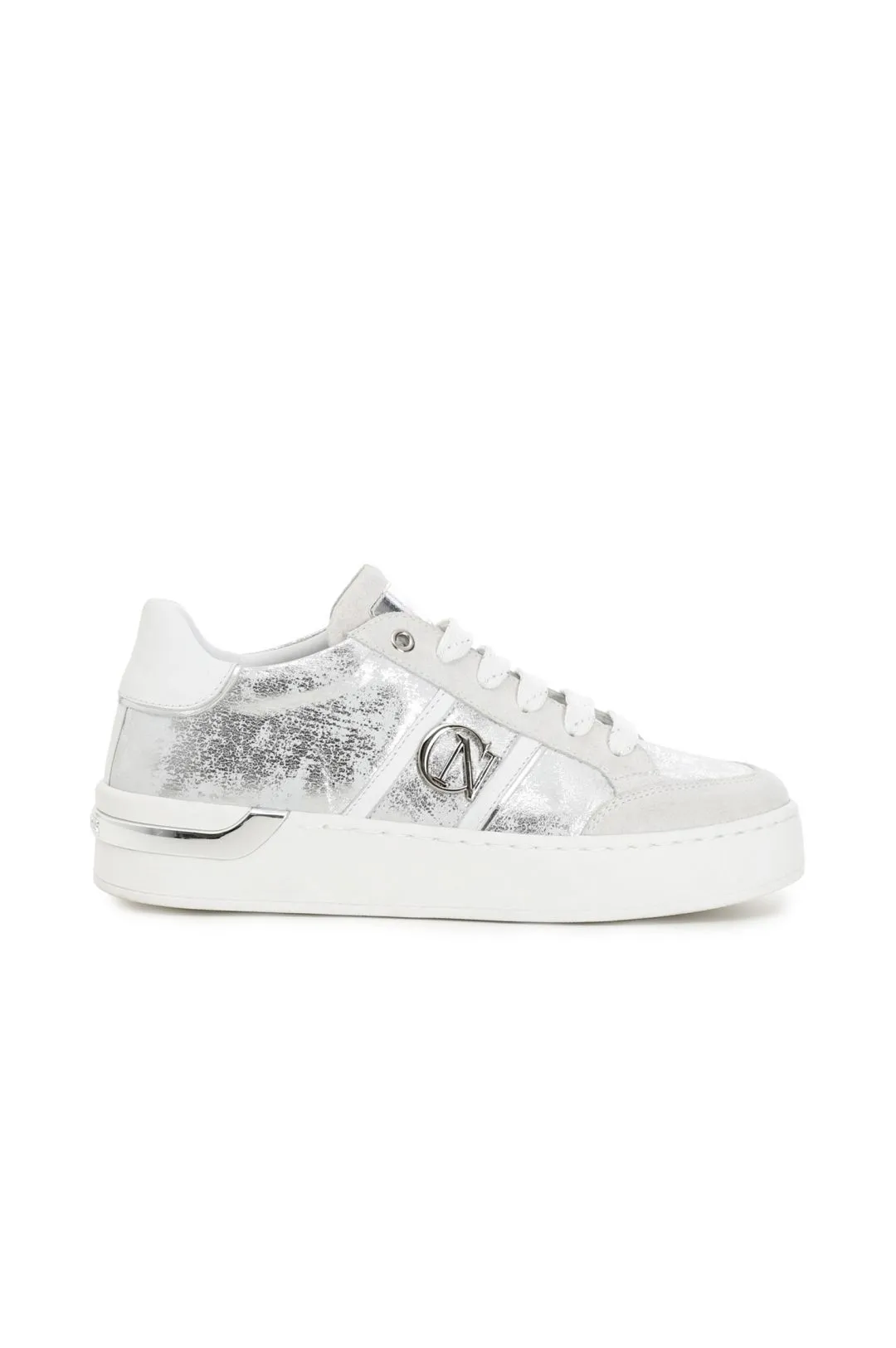 sneakers in pelle metallizzata