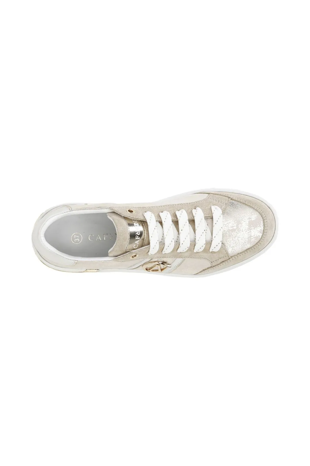 sneakers in pelle metallizzata