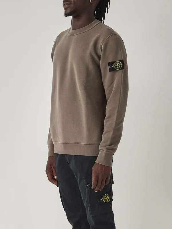 STONE ISLAND  Felpa uomo Stone Island in cotone organico Militare