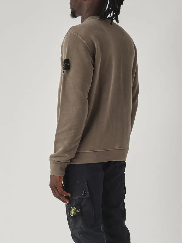 STONE ISLAND  Felpa uomo Stone Island in cotone organico Militare