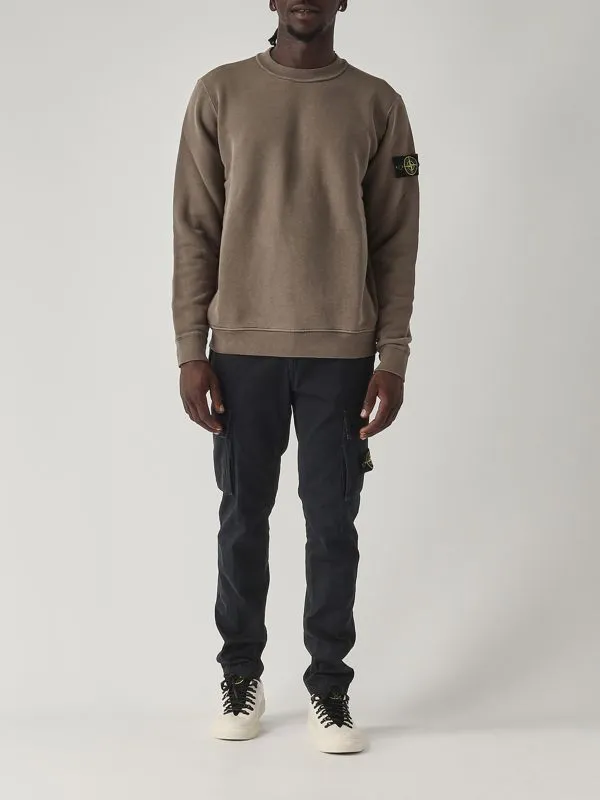 STONE ISLAND  Felpa uomo Stone Island in cotone organico Militare