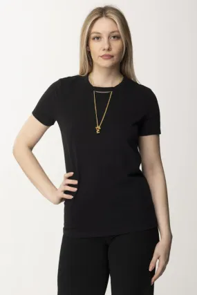 T-shirt con collana Nero